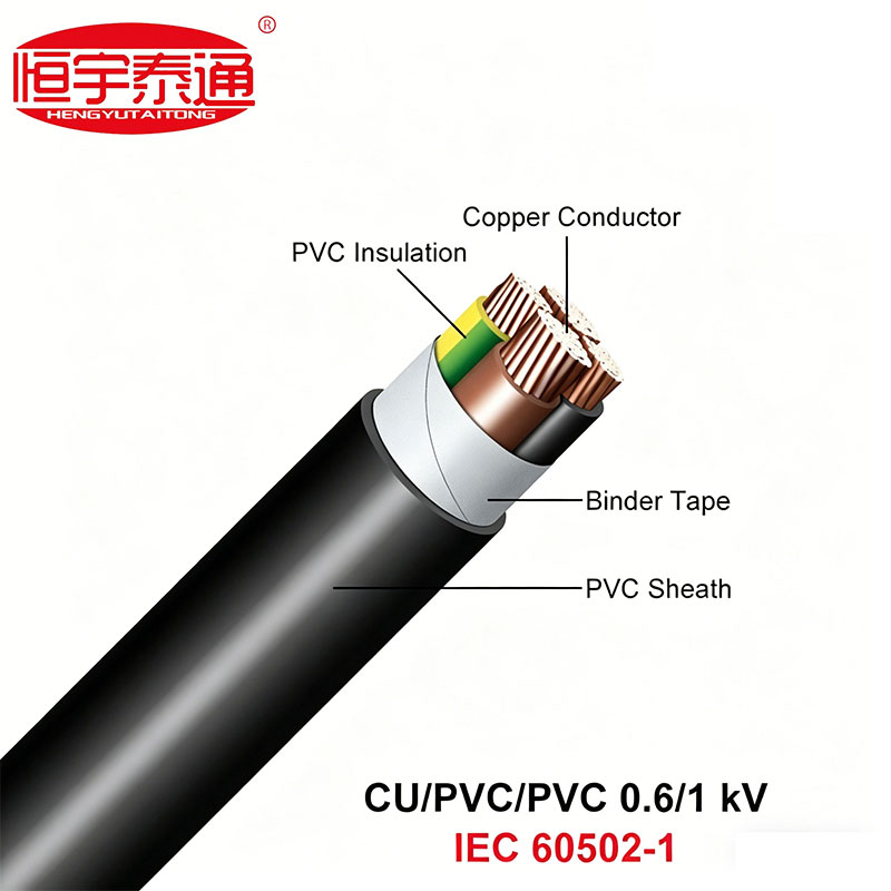 NYY Niederspannungs-Kupferleiter-PVC-isoliertes Stromkabel