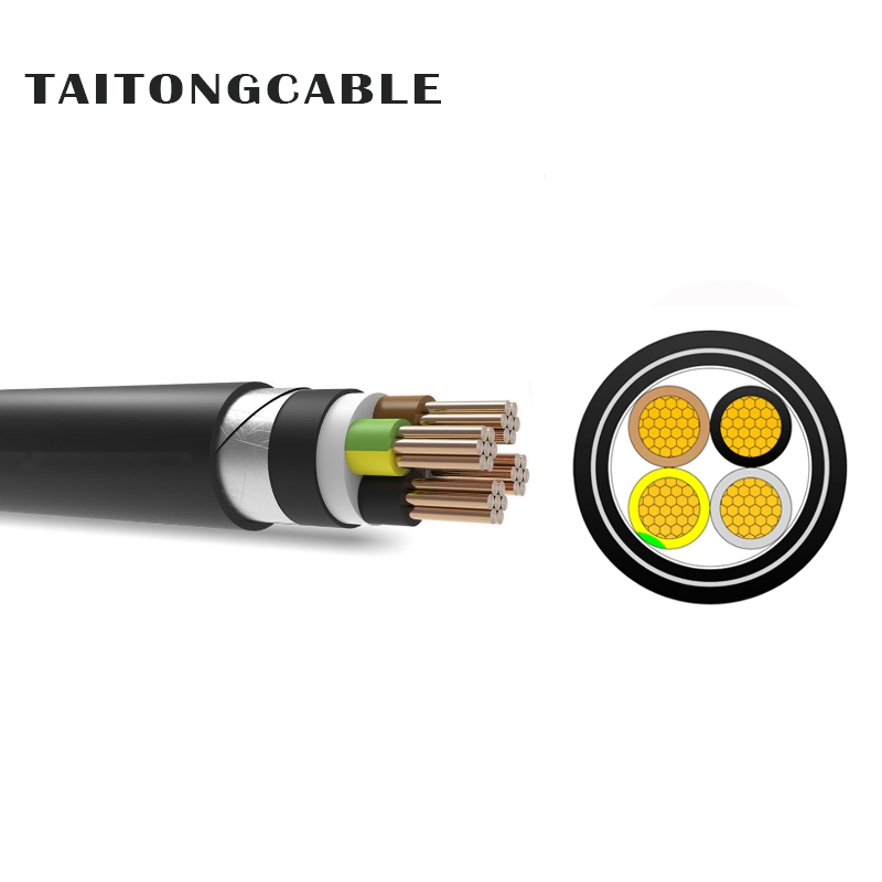 Niederspannungs-2-5-adrige Kupferleiter, STA-gepanzerte XLPE-isolierte PVC-ummantelte Stromkabel